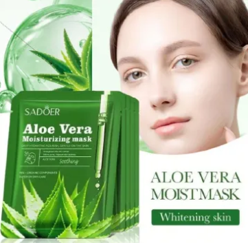 SADOER Aloe Vera Moisturizing Facial Mask (5 Piece)