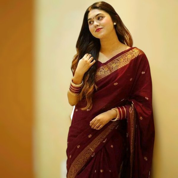 Hand Print Half Silk Saree